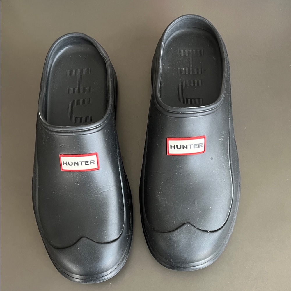 Hunter Black Slip-On Shoes